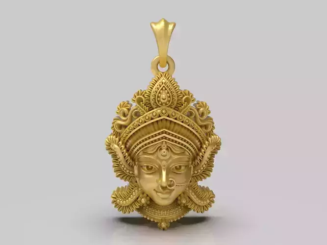 Durga Mata Pendant File-2 3D print model