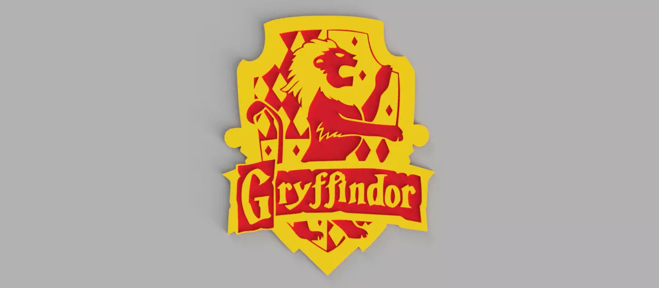 Gryffindor crest Harry Potter wall painting 3D print model