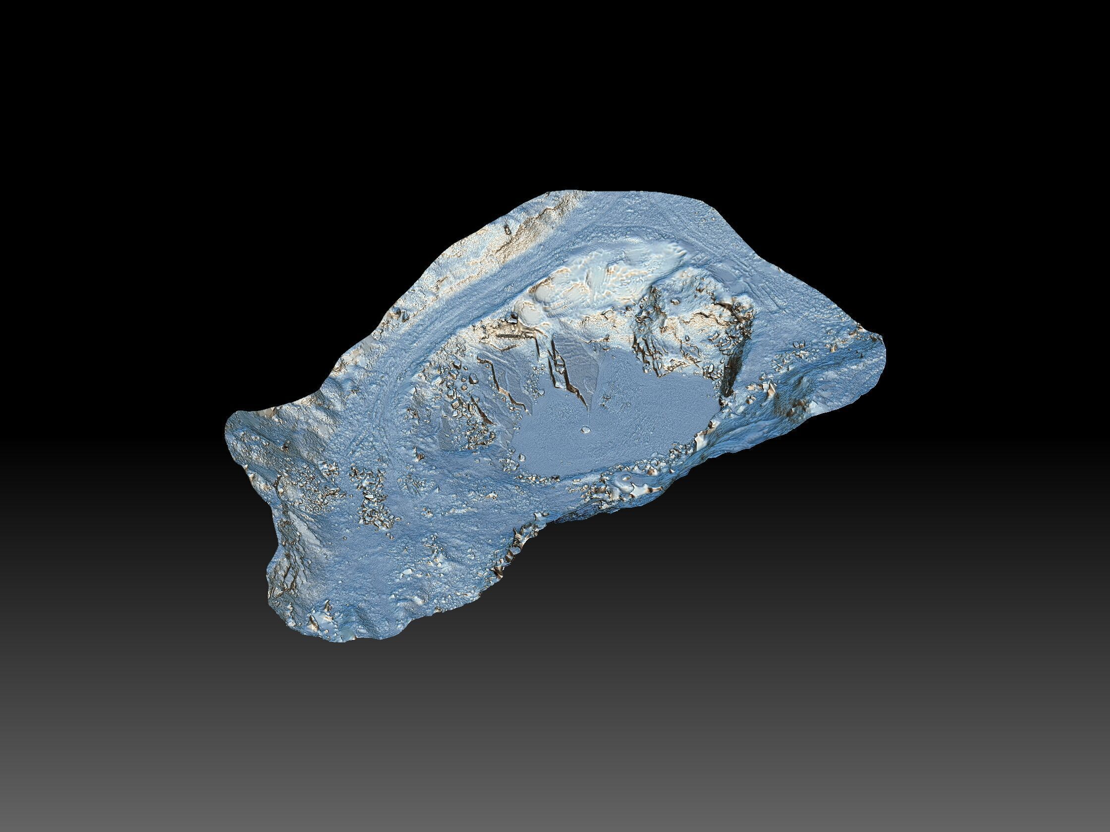  Frozen quarry lake Low-poly 3D model_11