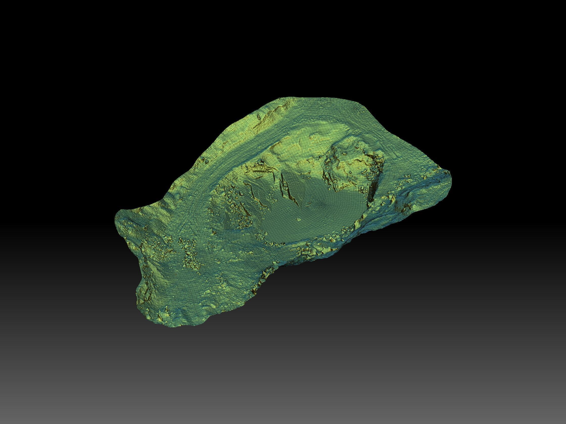  Frozen quarry lake Low-poly 3D model_10