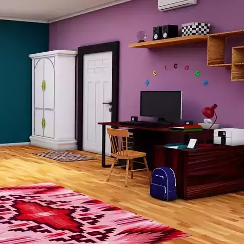 Modern Computer Set with Ergonomic Desk 