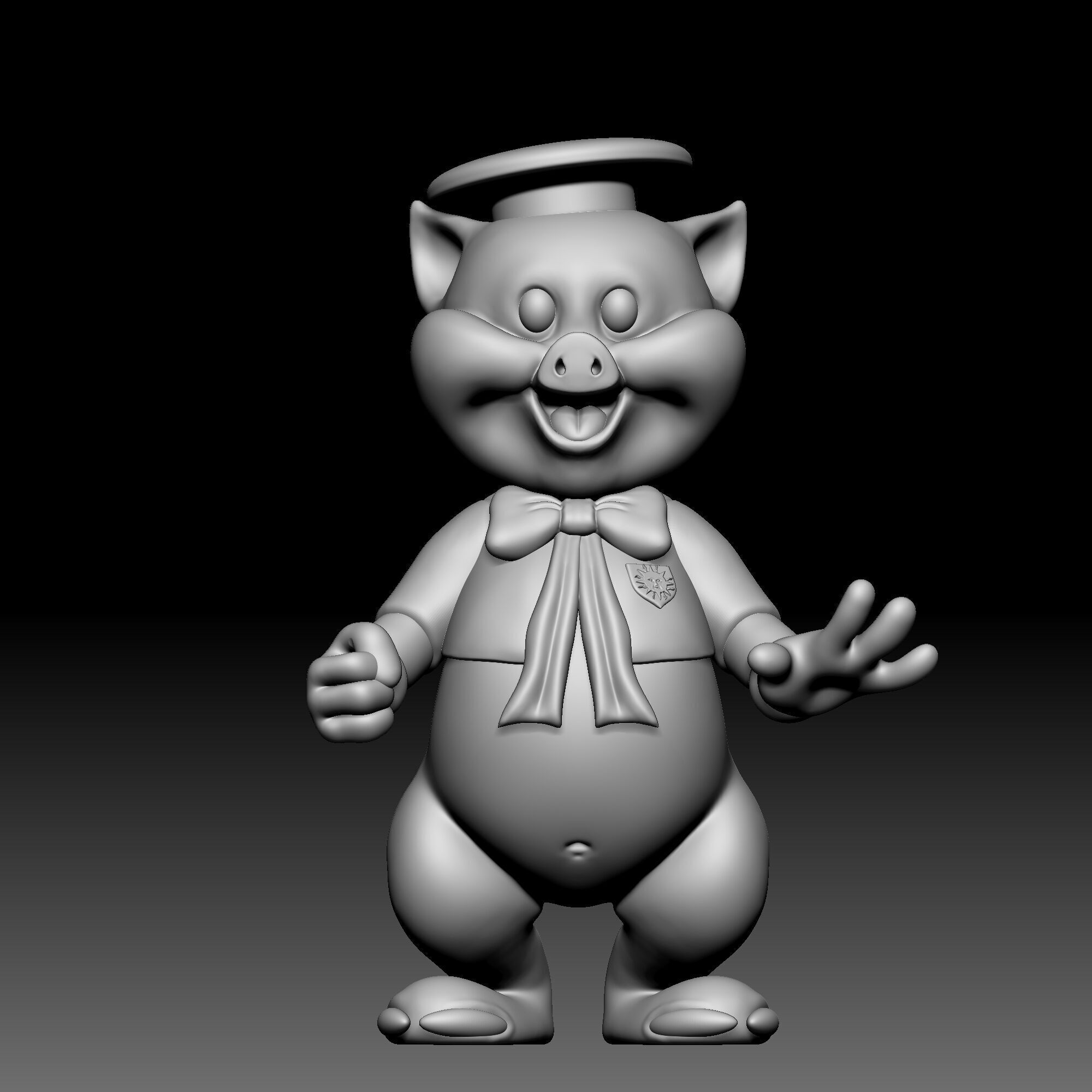 Fiddler Pig - Three Little Pigs - 010 3D print model_1