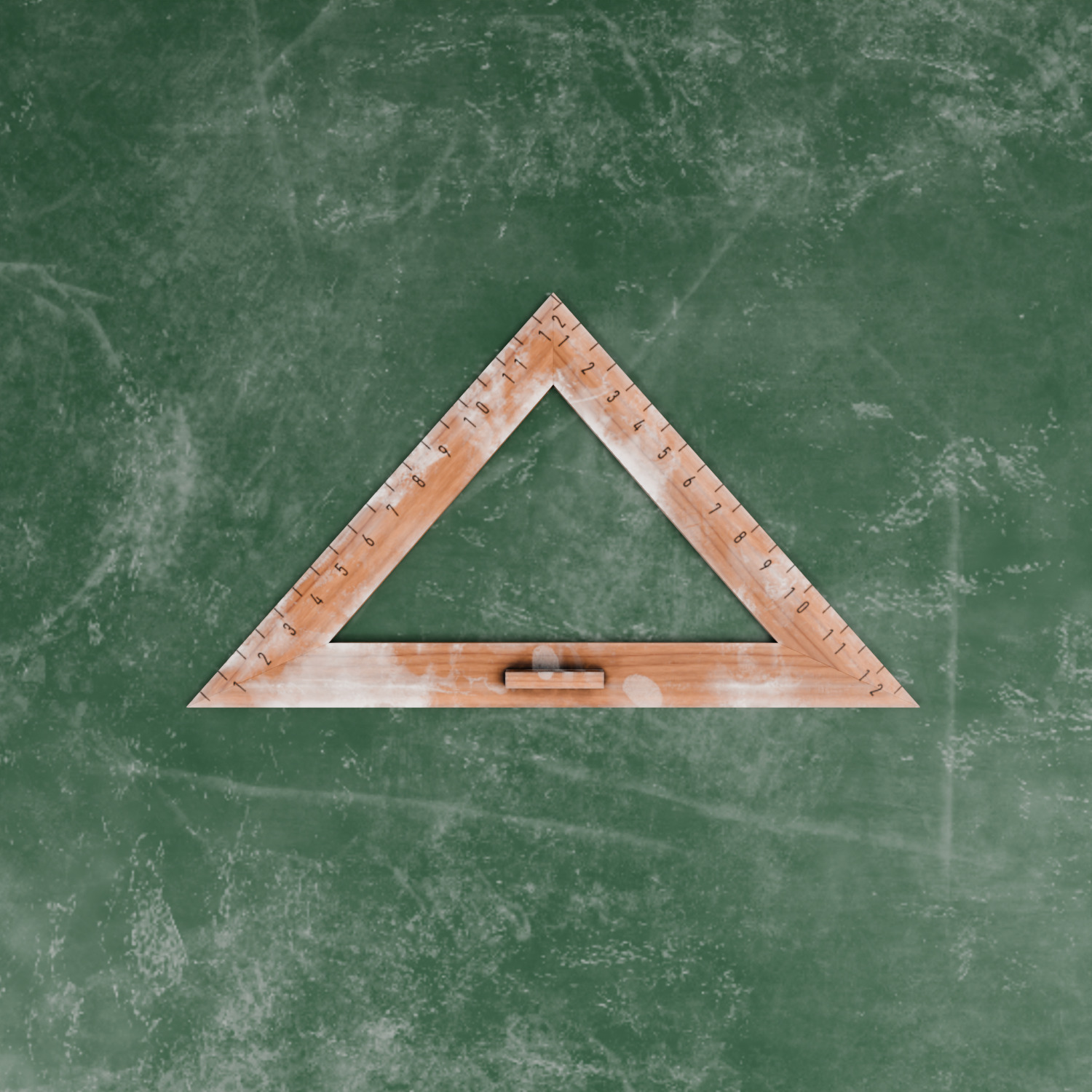 Old Vintage School Chalkboard Tools Set  Low-poly 3D model_7