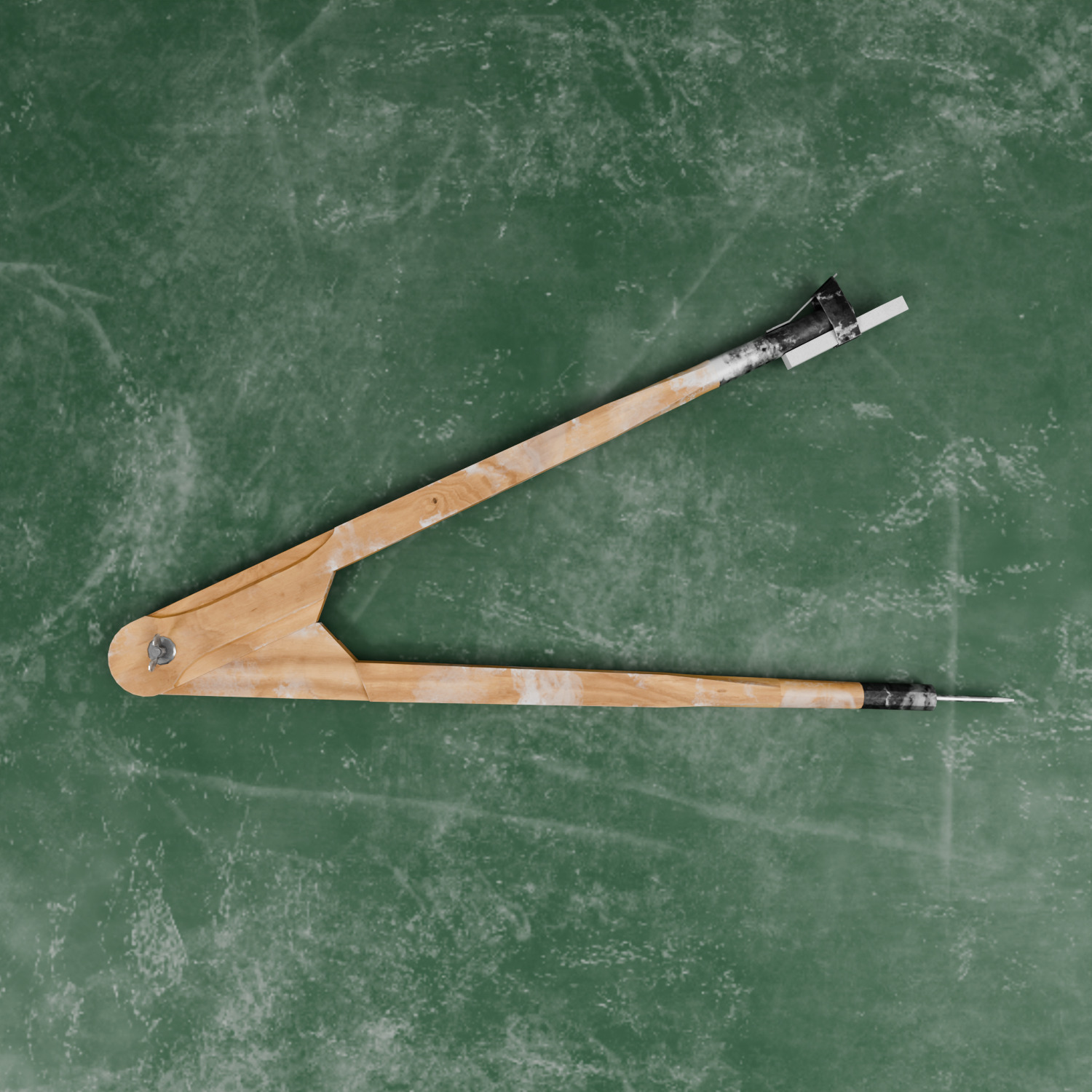 Old Vintage School Chalkboard Tools Set  Low-poly 3D model_3