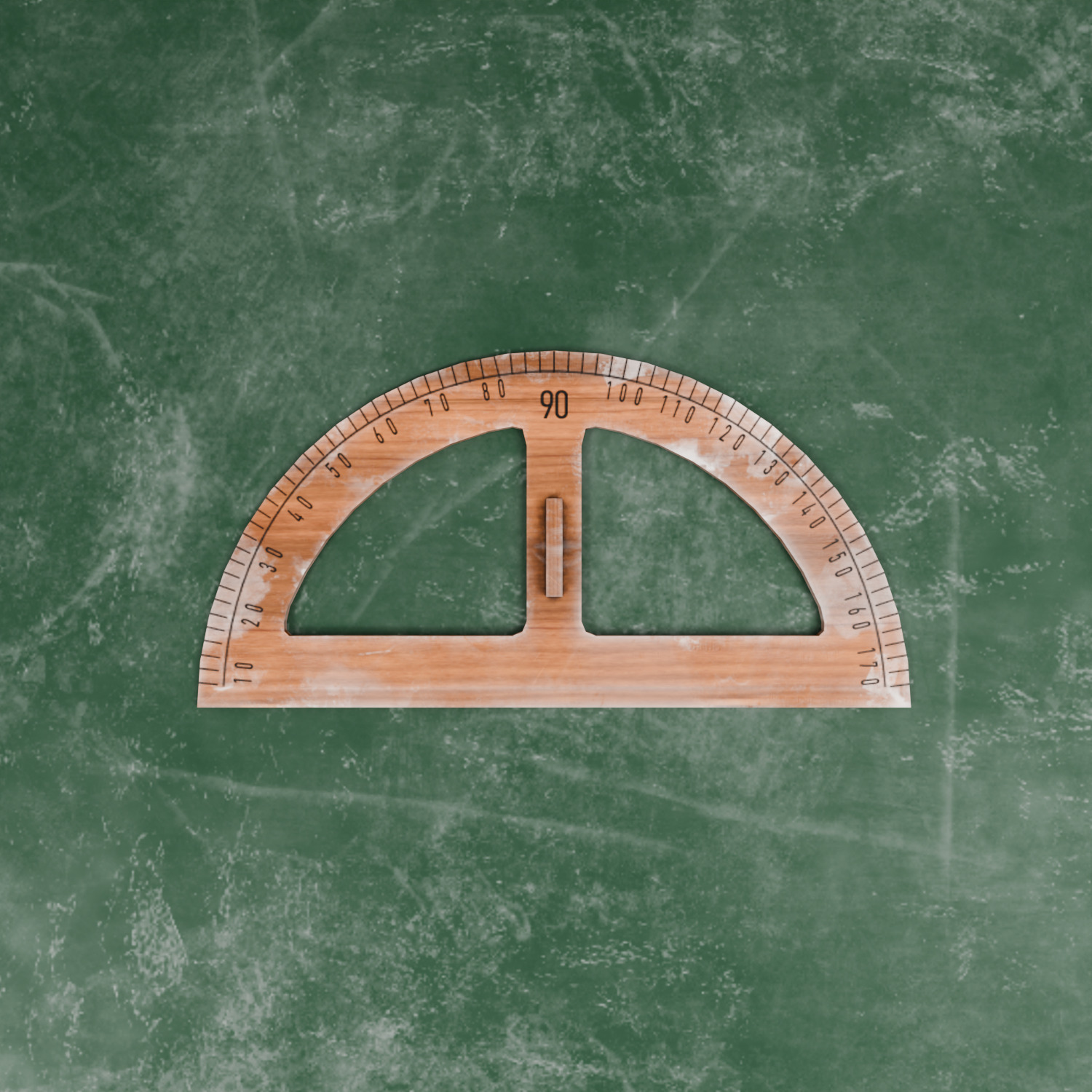 Old Vintage School Chalkboard Tools Set  Low-poly 3D model_5