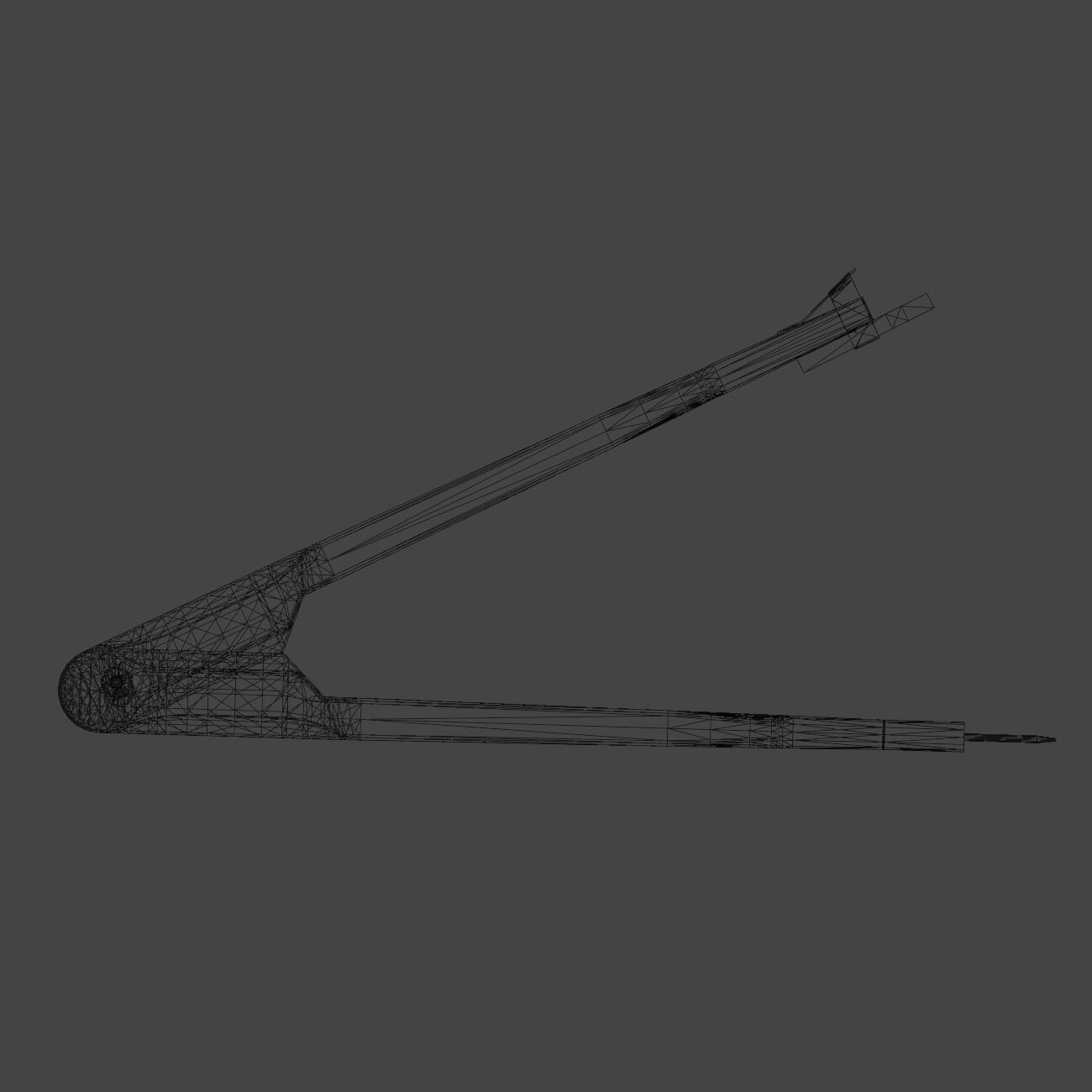 Old Vintage School Chalkboard Tools Set  Low-poly 3D model_4