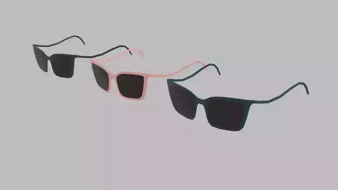 3 PAIR LOW-POLY SUNGLASSES