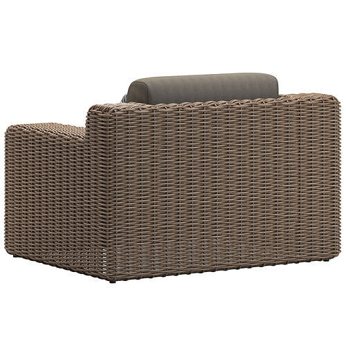 CB2 Maylin Rattan Outdoor Lounge Chair 3D model 5