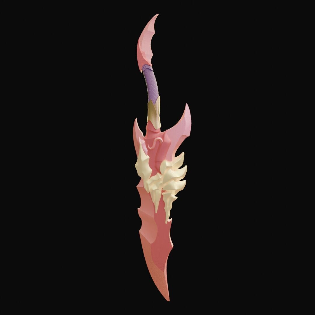 Kamish Wrath Dagger Solo Levelling Prop Fan Art 3D print model_5