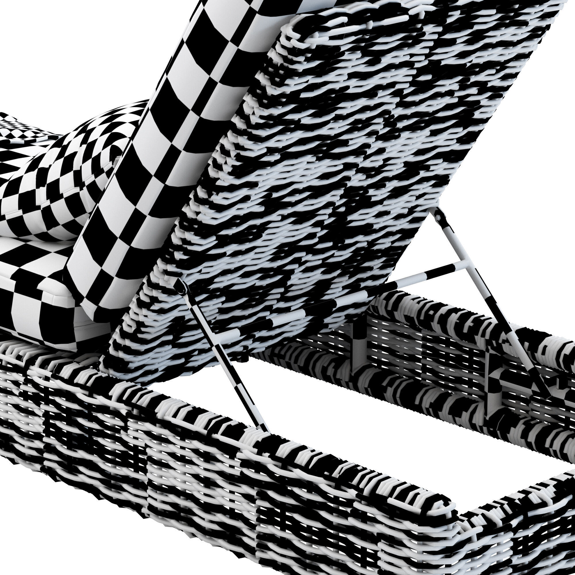 CB2 Maylin Rattan Outdoor Sun Lounger 3D model_6