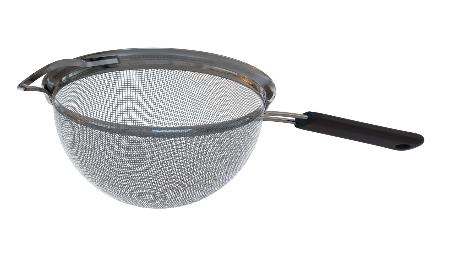 Fine Mesh Strainer Low-poly 3D model_5