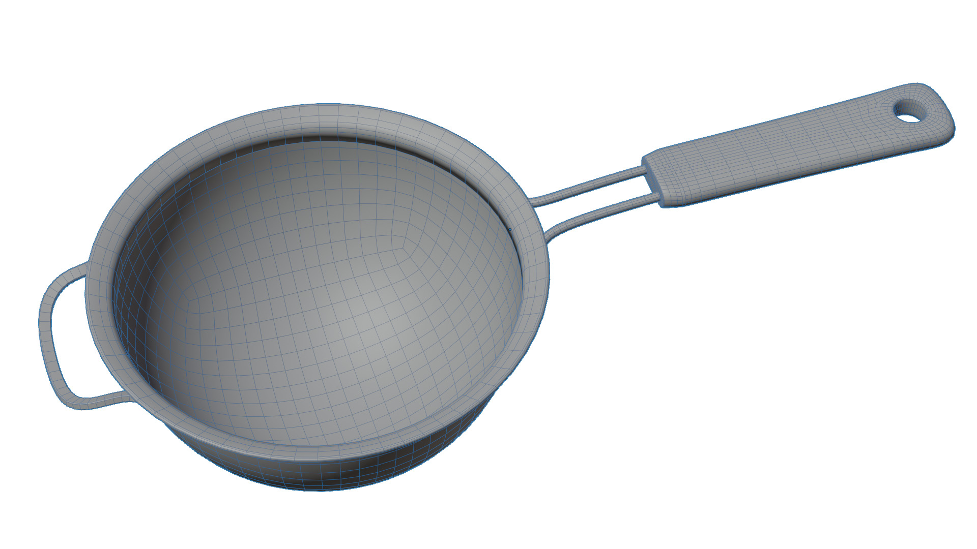 Fine Mesh Strainer Low-poly 3D model_3