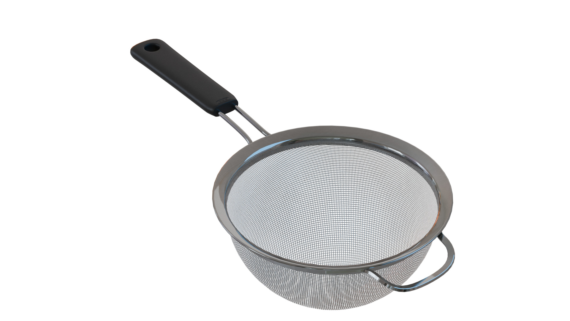 Fine Mesh Strainer Low-poly 3D model_1