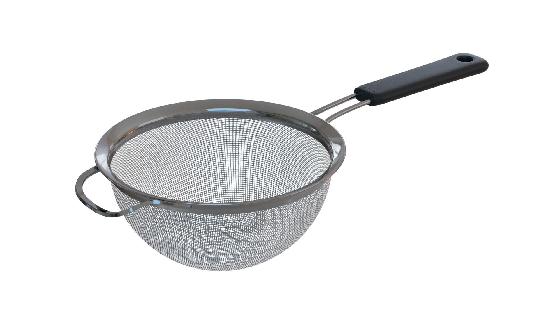 Fine Mesh Strainer Low-poly 3D model_2