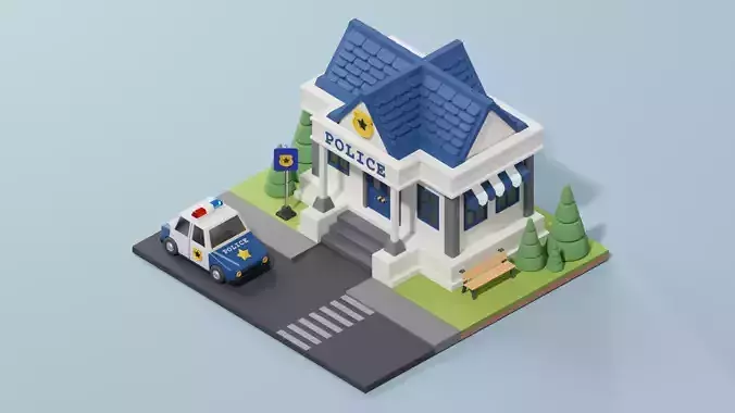 Police Station - Isometric 