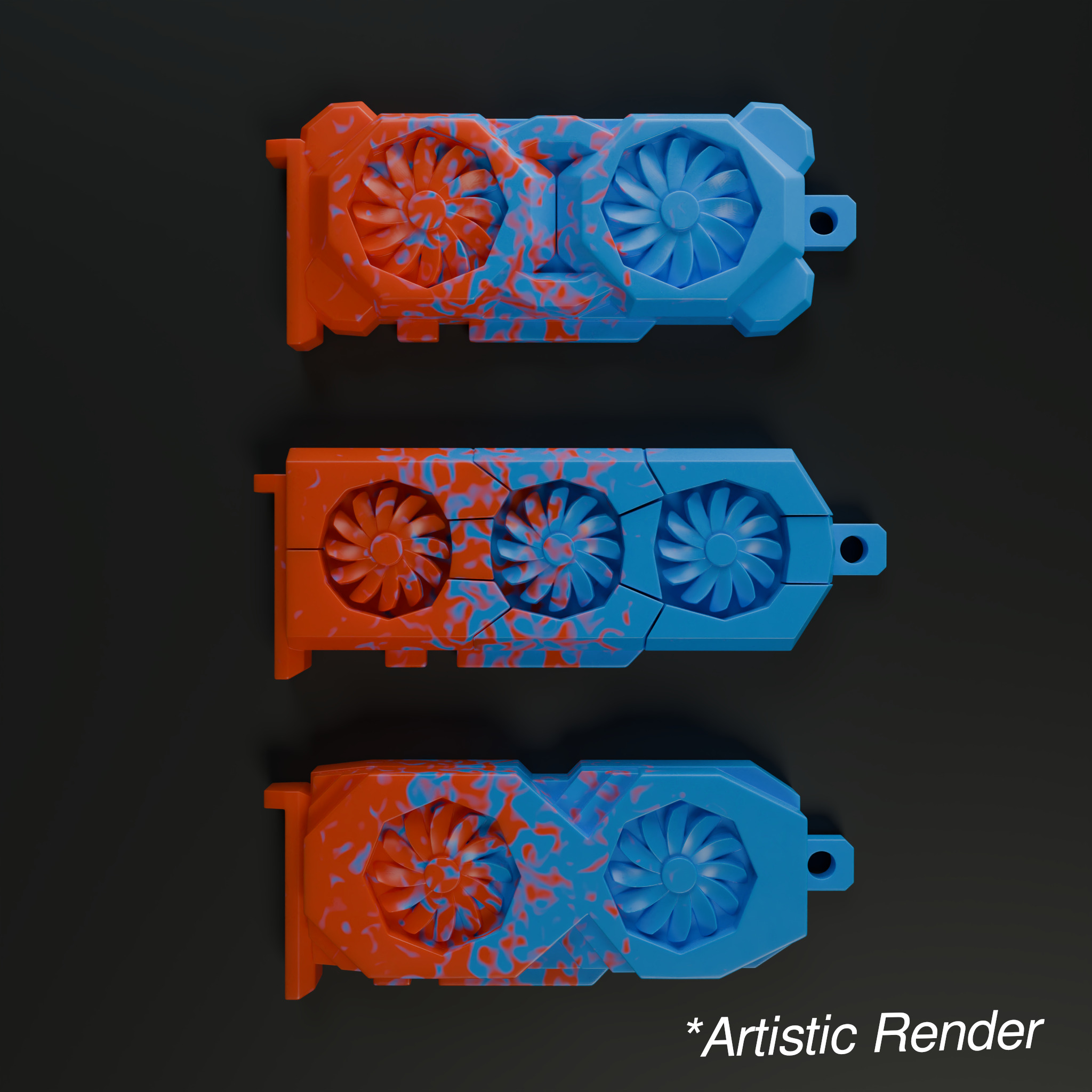 GPU KeyChains 3d print models 3D print model_1