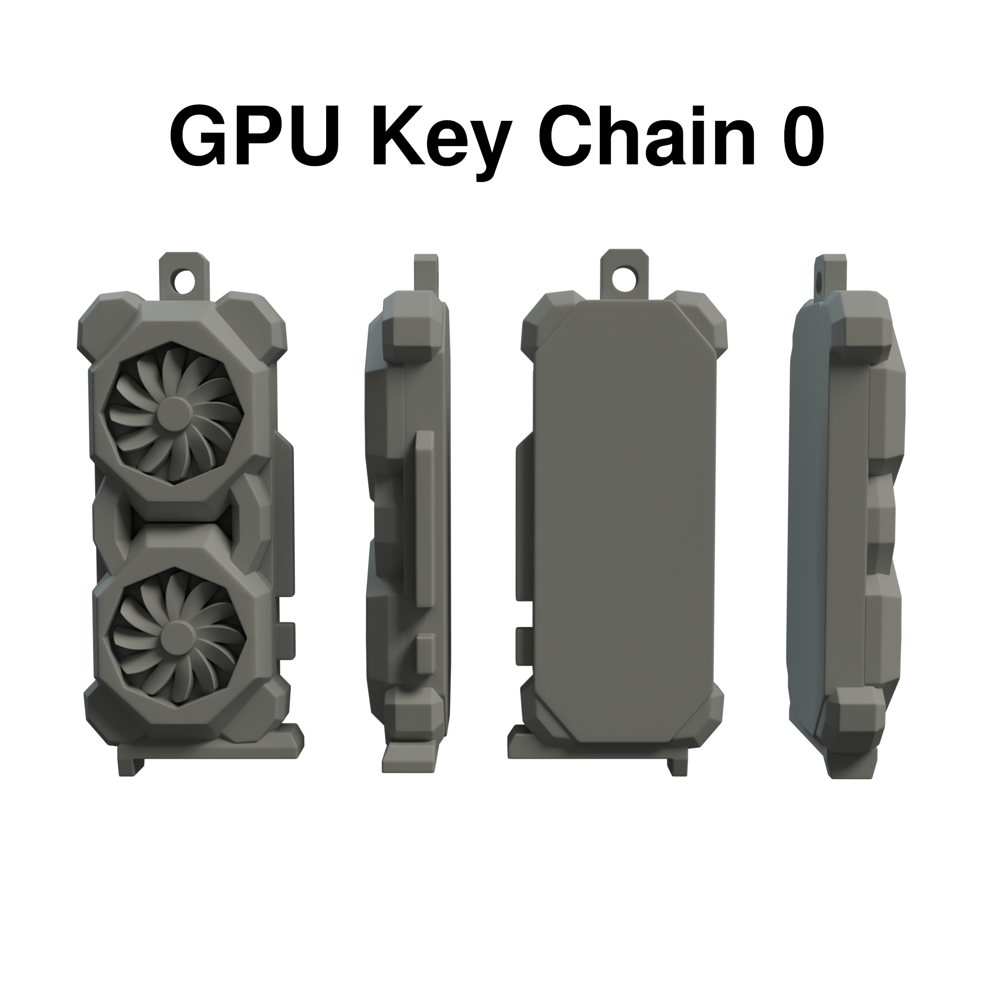 GPU KeyChains 3d print models 3D print model_2