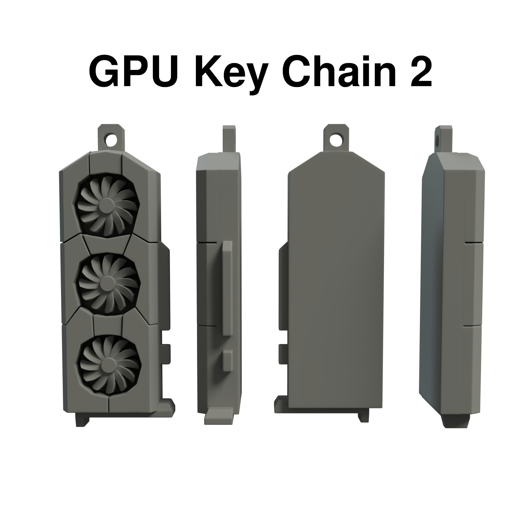 GPU KeyChains 3d print models 3D print model_4