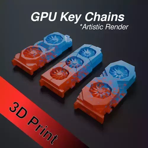 GPU KeyChains 3d print models