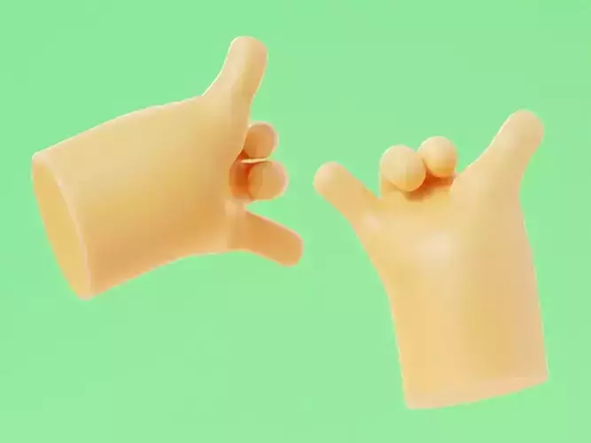 Cartoon Hands Shaka Pose Illustration Icon