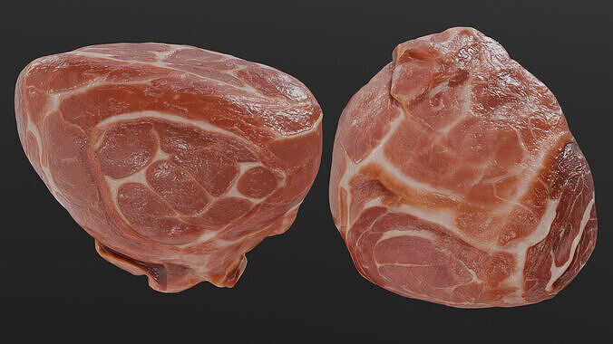 Pork Scotch Fillet Low-poly 3D model 4