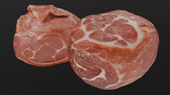 Pork Scotch Fillet Low-poly 3D model 3