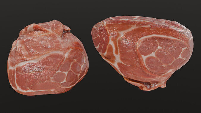 Pork Scotch Fillet Low-poly 3D model 7