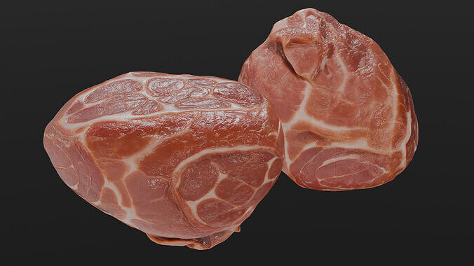 Pork Scotch Fillet Low-poly 3D model 5