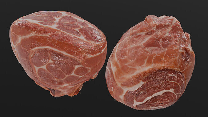 Pork Scotch Fillet Low-poly 3D model 2