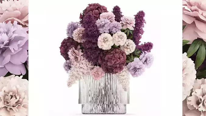 Bouquet Of Flowers Peony hydrangea lilac 506