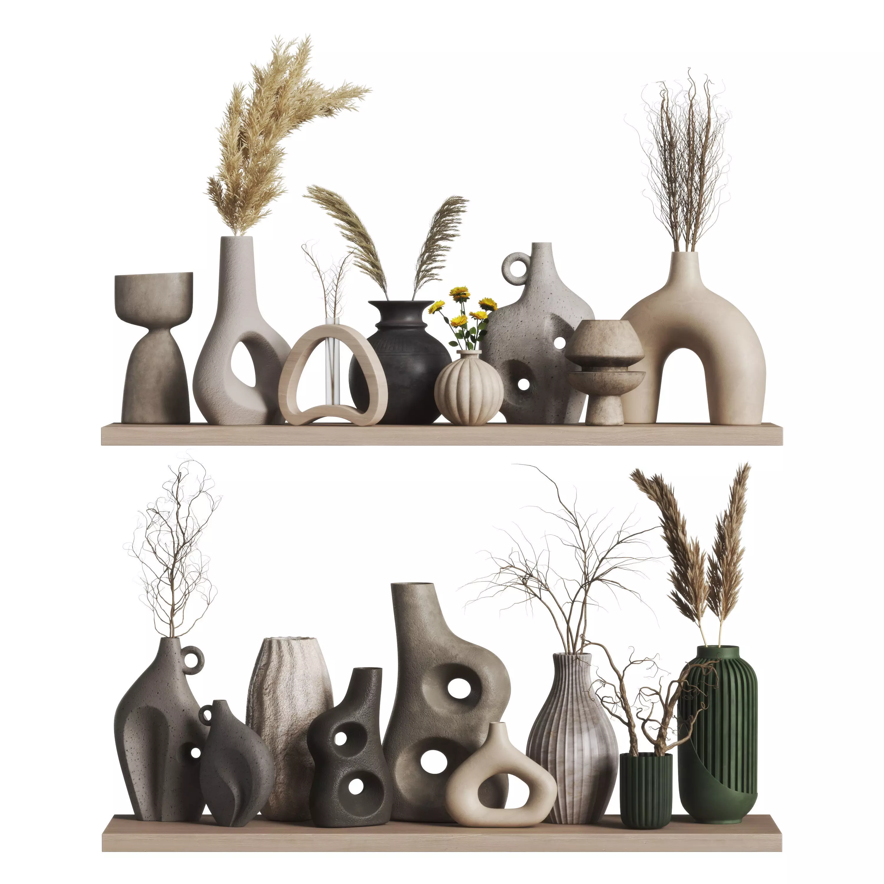 Decorative set 17-Vase collection02 3D model_0