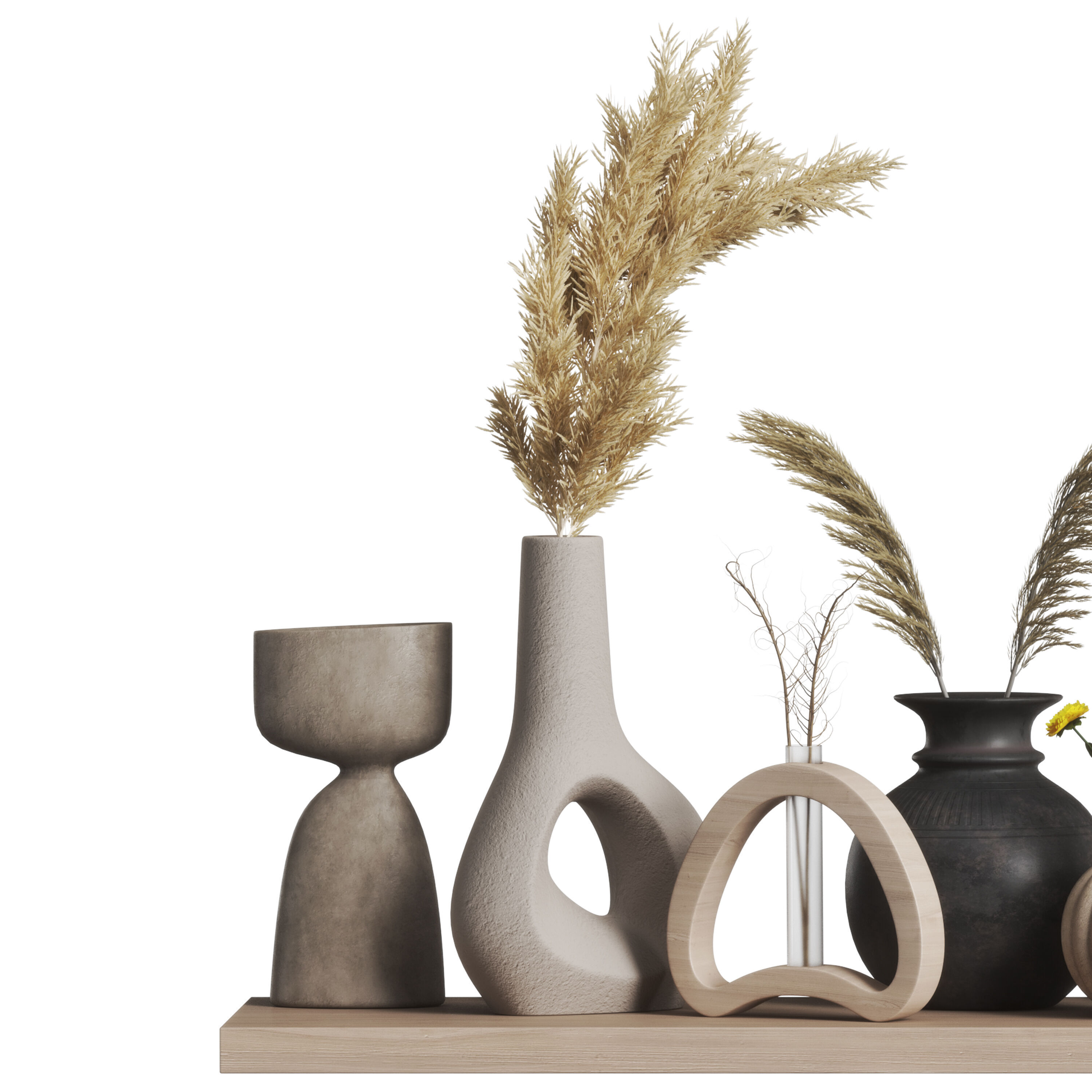 Decorative set 17-Vase collection02 3D model_2