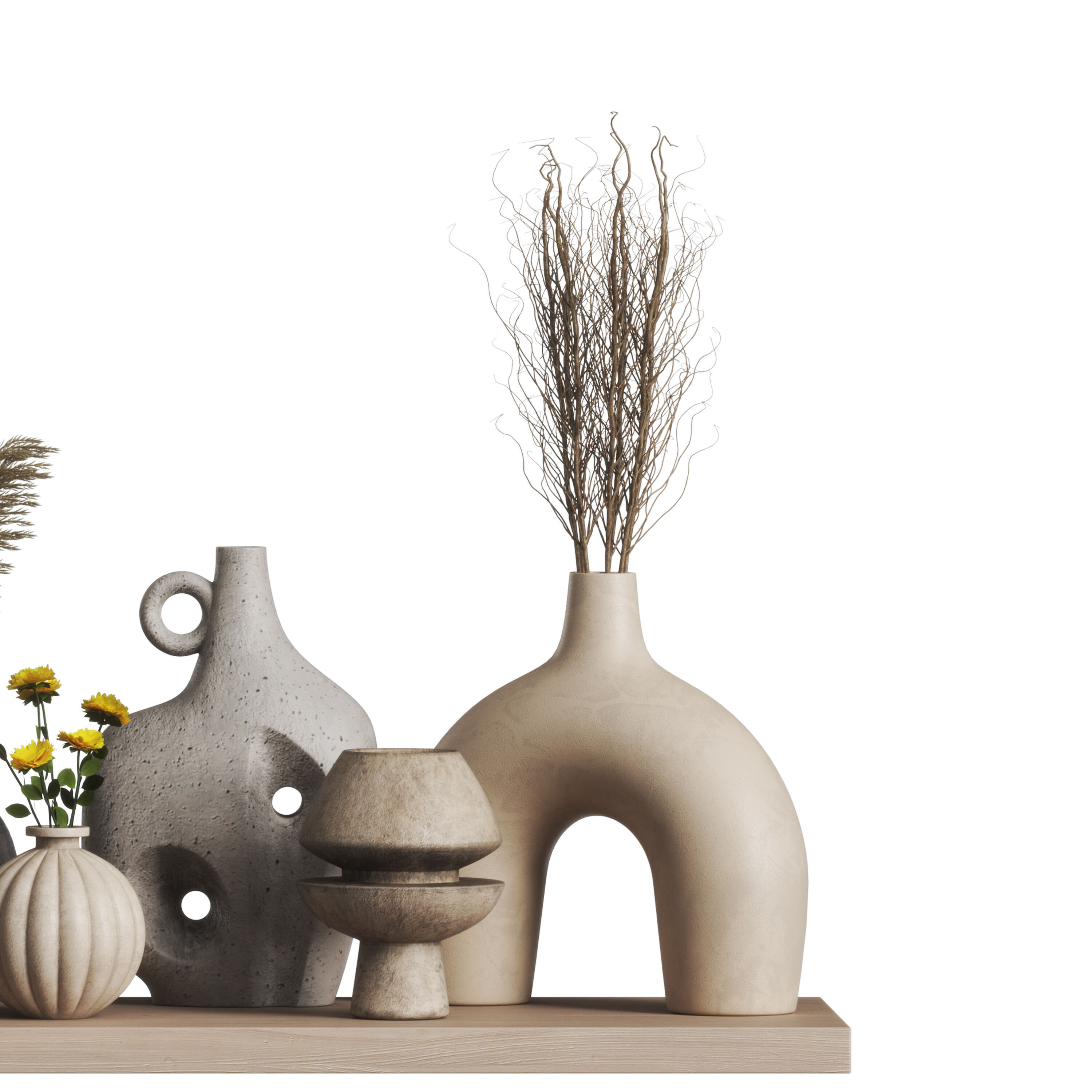 Decorative set 17-Vase collection02 3D model_3