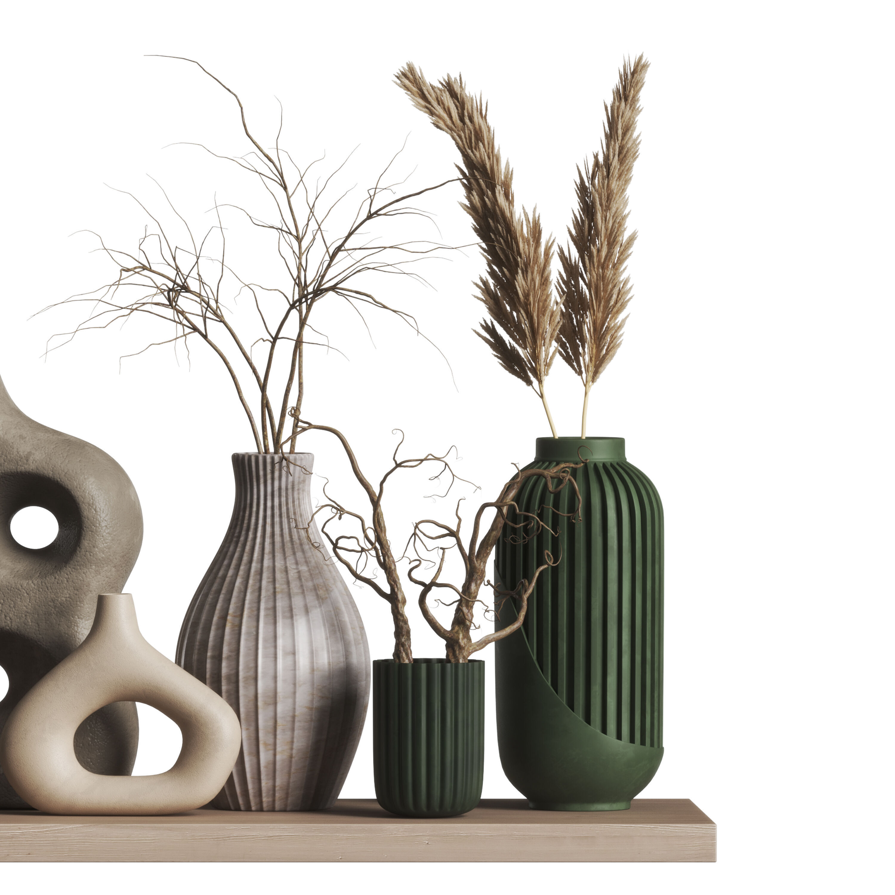 Decorative set 17-Vase collection02 3D model_5