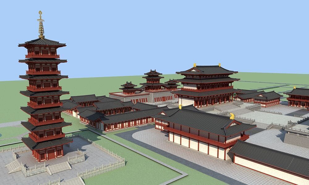 Ancient Chinese architecture 3D model_12