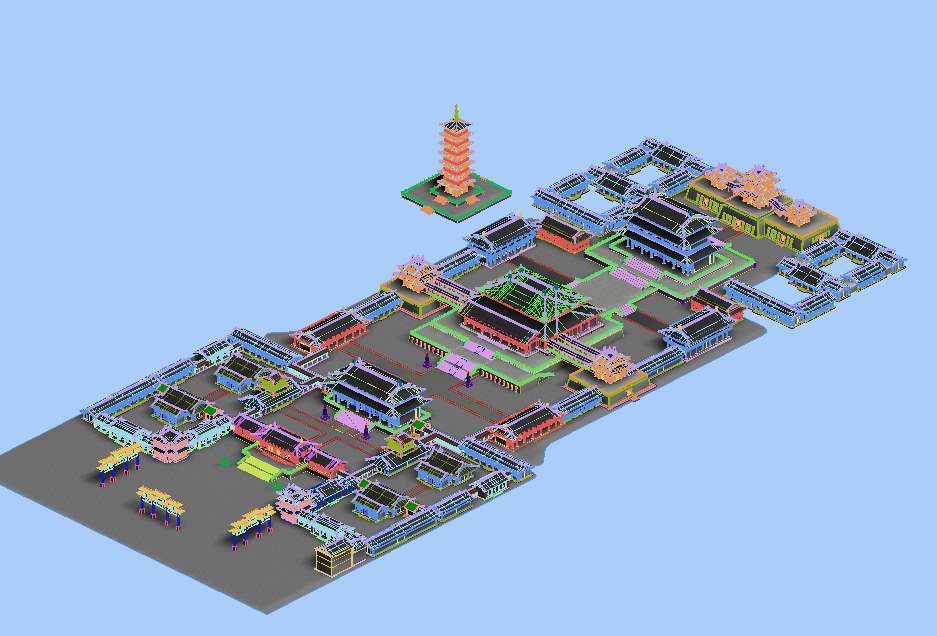 Ancient Chinese architecture 3D model_7