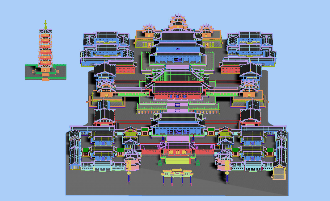 Ancient Chinese architecture 3D model_8