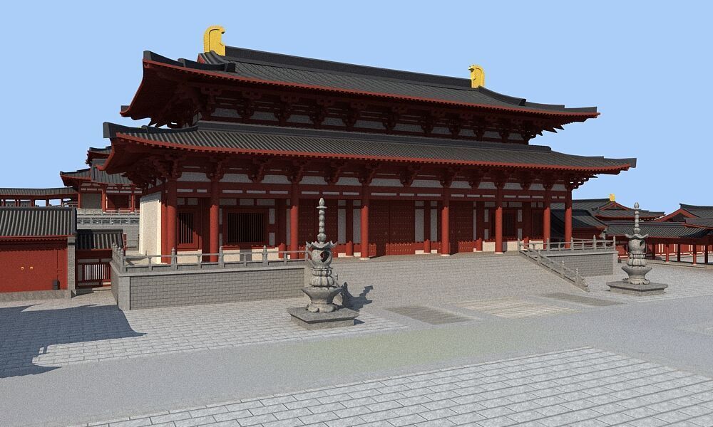 Ancient Chinese architecture 3D model_11