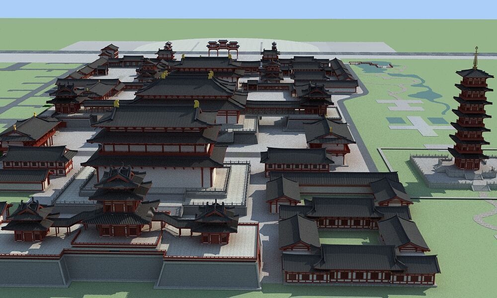 Ancient Chinese architecture 3D model_5