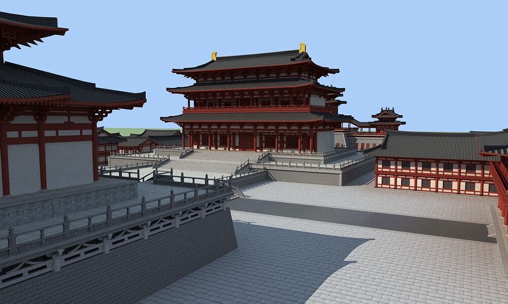 Ancient Chinese architecture 3D model_10