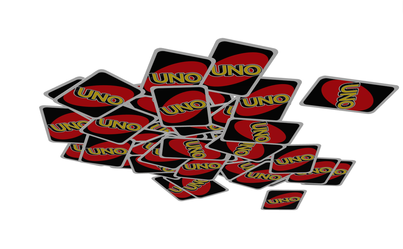 Uno cards animated 3D model_8