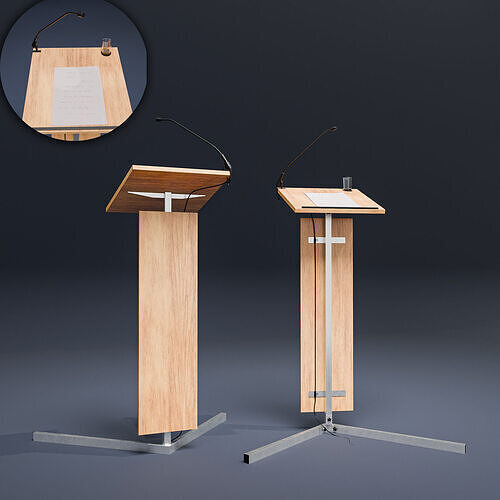 Porta speech pro podium 3D model