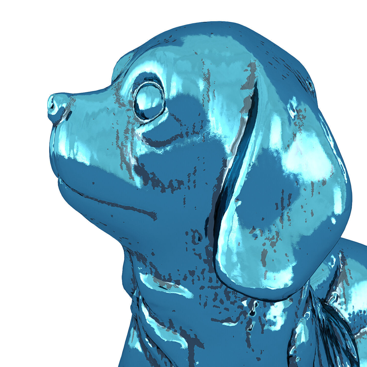 Figurine dog 3D model_3