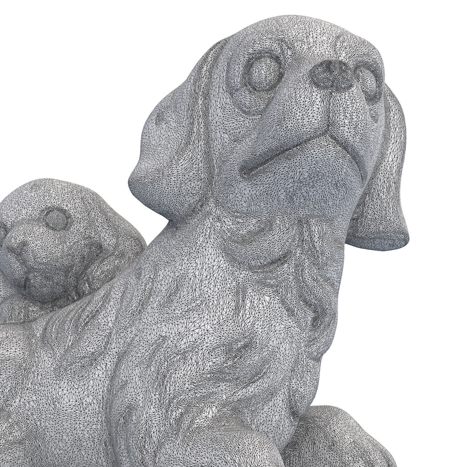 Figurine dog 3D model_6