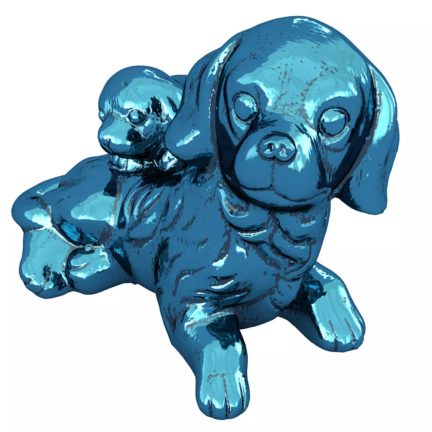 Figurine dog 3D model_0