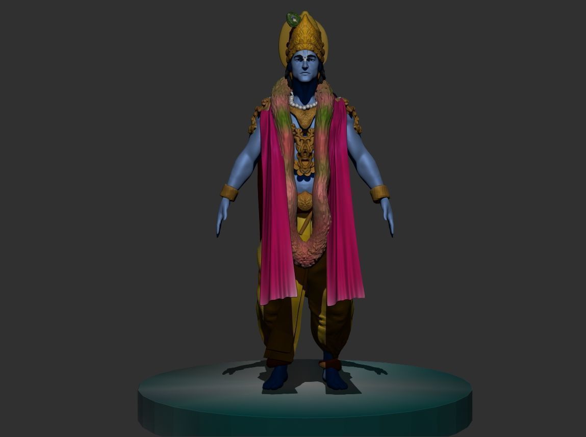 Lord Dwarikadhish Krishna 3D print model_1