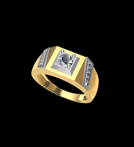 Man Engagement Ring 3D print model
