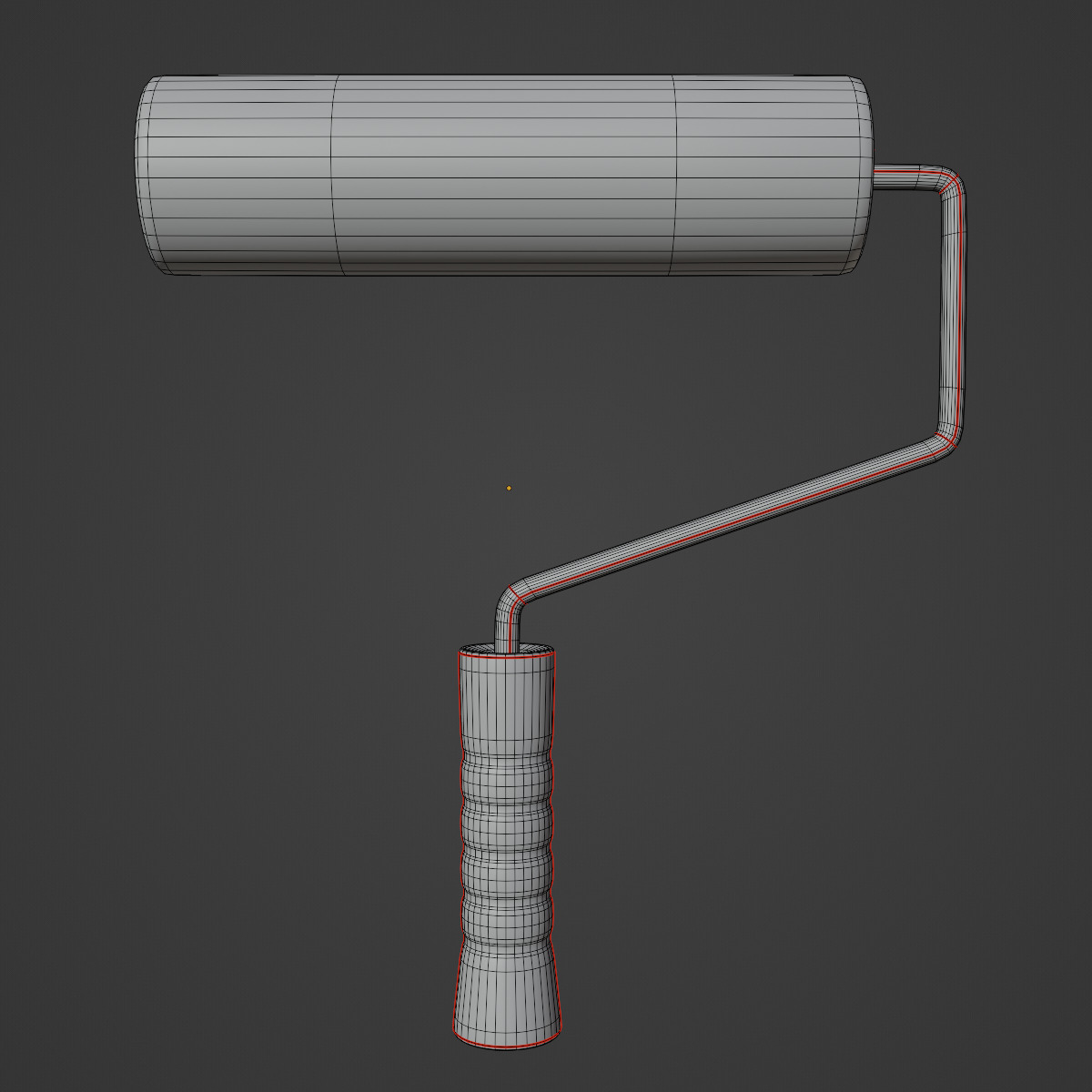 Paint Roller 05 Low-poly 3D model_9