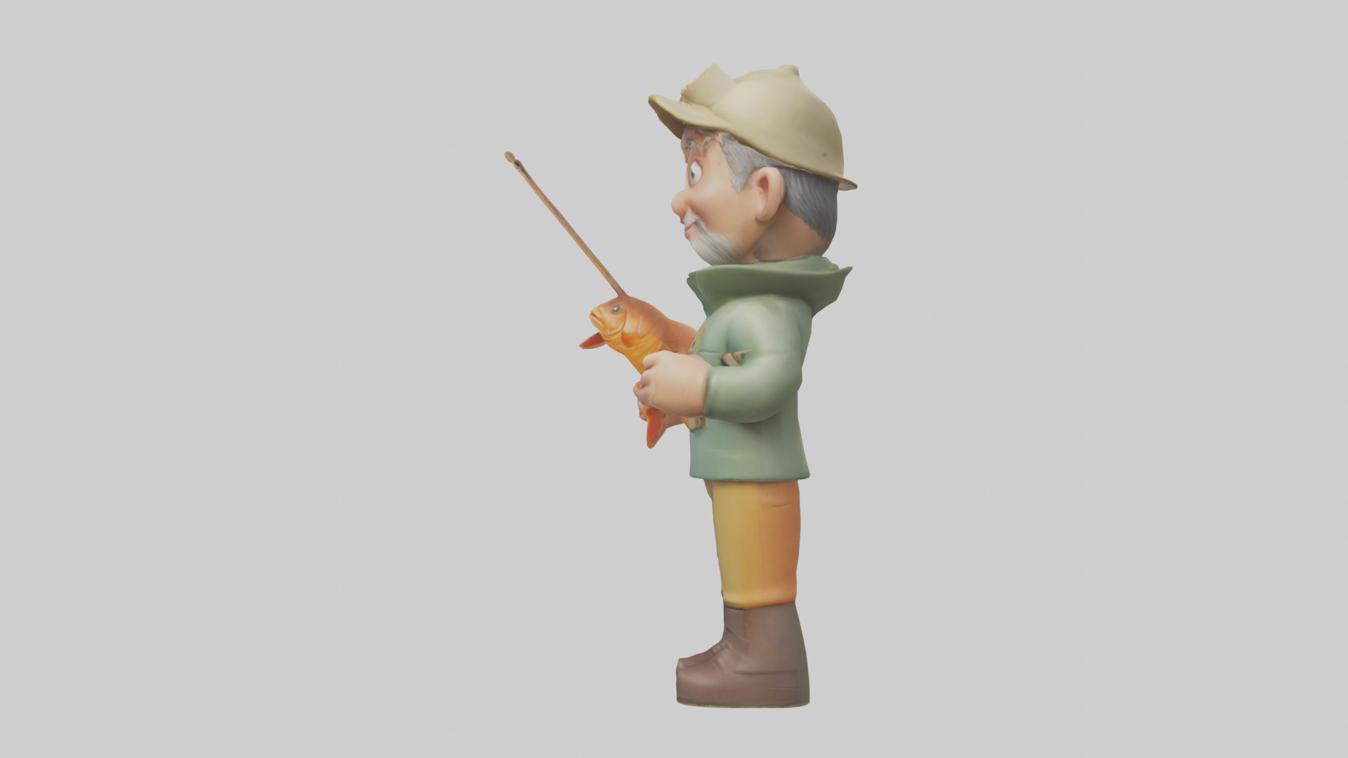 Cartoon Fisherman model 3D model_12