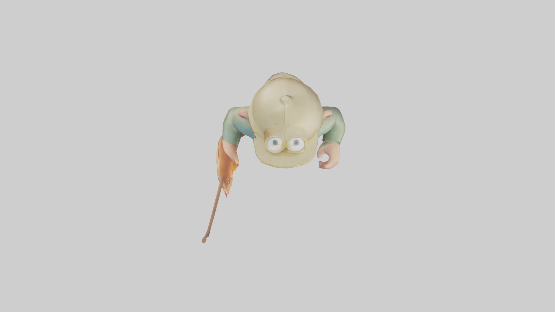 Cartoon Fisherman model 3D model_14